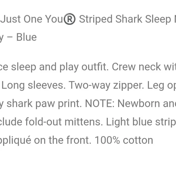 Carter's Aqua Striped Baby Footie with Shark - Picture 3 of 7